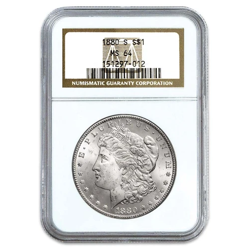 1880-S Morgan Silver Dollar Certified MS-64