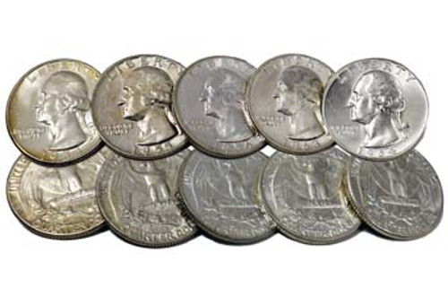 U.S. Washington Quarters 1932-1964 5 Different Brilliant Uncirculated