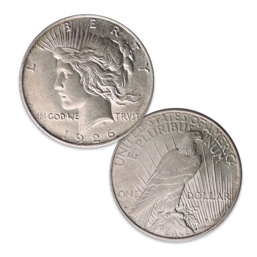 1926-D Peace Silver Dollar About Uncirculated Image 1 1926-D Peace Silver Dollar About Uncirculated Image 1