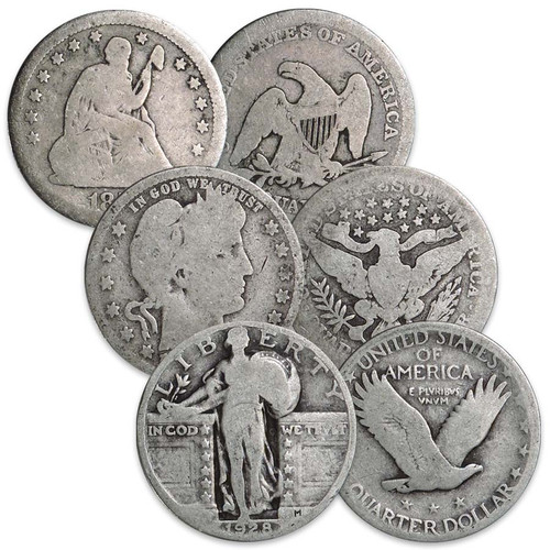 Classic Silver Quarter Type Set 3-Coin Image 1