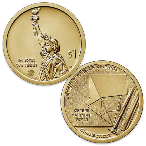 2020-D Connecticut Innovation Dollar Brilliant Uncirculated Image 1