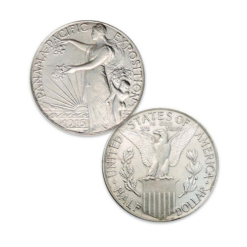 1915 Panama-Pacific Silver Half Dollar Extra Fine 1915 Panama-Pacific Silver Half Dollar Extra Fine