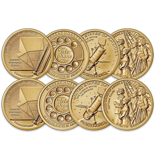 2020 P & D Innovation Dollar 8 Coin Set Brilliant Uncirculated