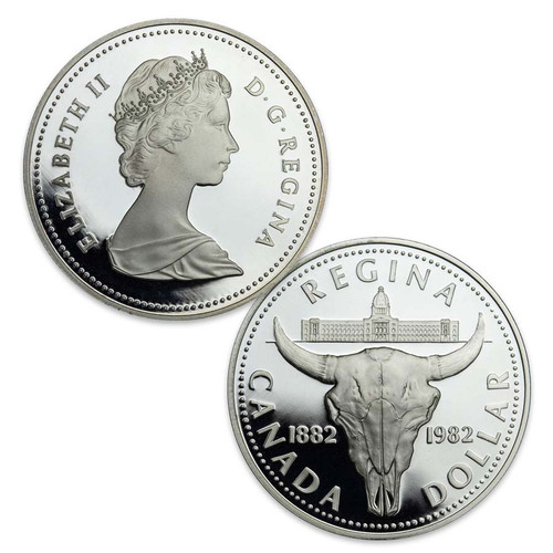 Canada 1982 Bison Silver Dollar Proof Image 1