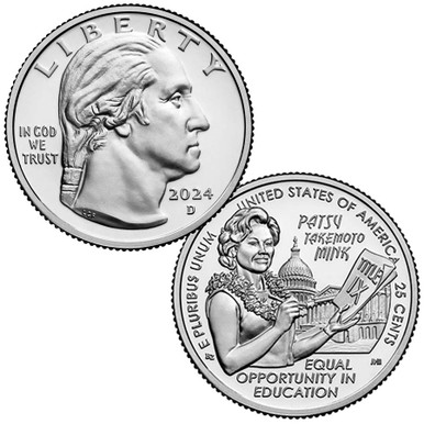 2024-D Patsy Takemoto Mink Quarter Brilliant Uncirculated