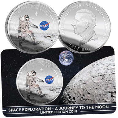 Solomon Islands 2025 NASA Space Exploration CN PL Half Dollar