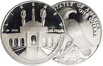 1984 Olympic Coliseum Silver Dollar Proof | International Coins