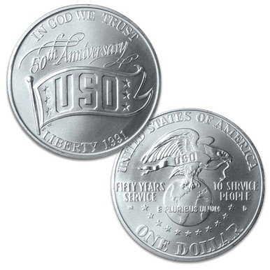 1991 USO Silver Dollar Brilliant Uncirculated | International