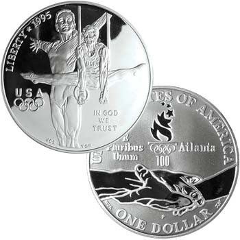 1995-P Olympic Gymnastics Silver Dollar Proof | International