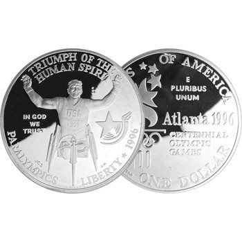 1996-P Wheelchair Athlete Silver Dollar Proof | International