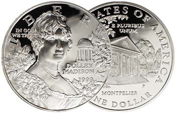 1999-P Dolley Madison Silver Dollar Proof | International Coins