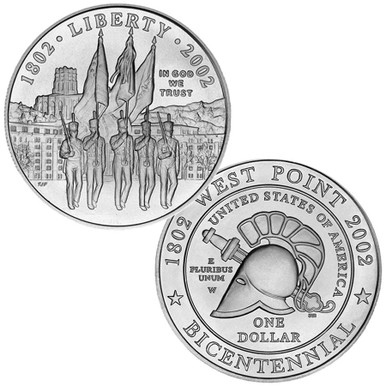 2002 West Point Silver Dollar Brilliant Uncirculated