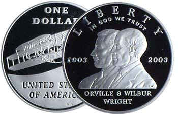 2003 First Flight Silver Dollar Proof | International Coins & Currency 2003 First Flight Silver Dollar Proof | International Coins & Currency