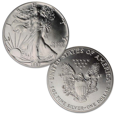 American Eagle Silver Coin 1987年 1987 Liberty Walking American Silver Eagle Dollar Coin | eBay