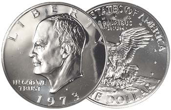 1973-S アイゼンハワー ダラー 銀貨 40%  1ドル 1973-S Eisenhower 40% Silver Dollar Proof | International