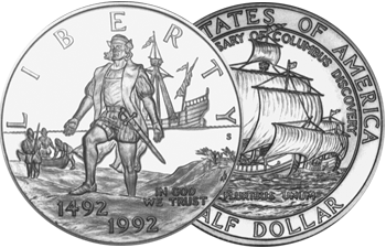 1992-S Columbus Half Dollar Proof | International Coins & Currency