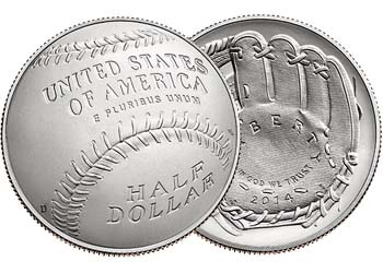 2014 National Baseball Hall of Fame Half Dollar Brilliant