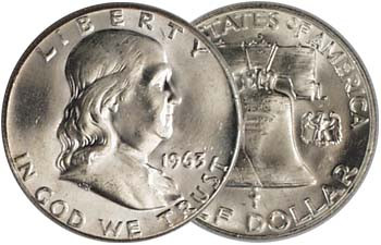 1963-D Franklin Silver Half Dollar Brilliant Uncirculated