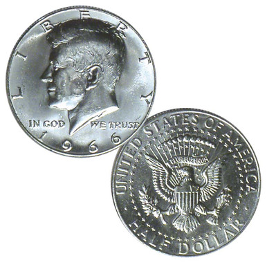 1966-P Kennedy 40% Silver Half Dollar Brilliant Uncirculated