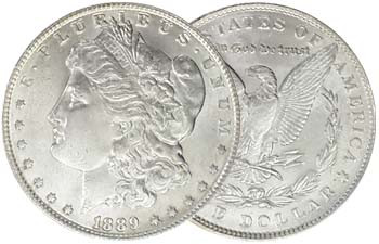 1889-P Morgan Silver Dollar Brilliant Uncirculated | International