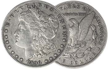 1890-S Morgan Silver Dollar Very Fine | International Coins & Currency