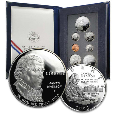 1993 Prestige Proof Set 7 Coins | International Coins & Currency