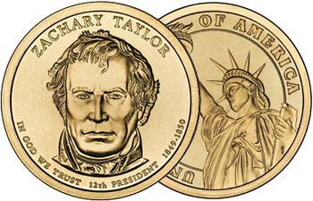 2009-D Zachary Taylor Presidential Dollar Brilliant Uncirculated