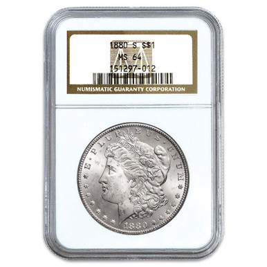 1880-S Morgan Silver Dollar Certified MS-64 | International Coins