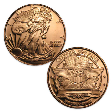 Walking Liberty 1-Oz. Copper Round | International Coins & Currency