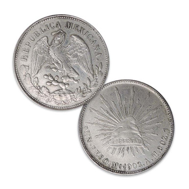 Mexico 1898-1809 Cap & Rays Silver Peso Extra Fine