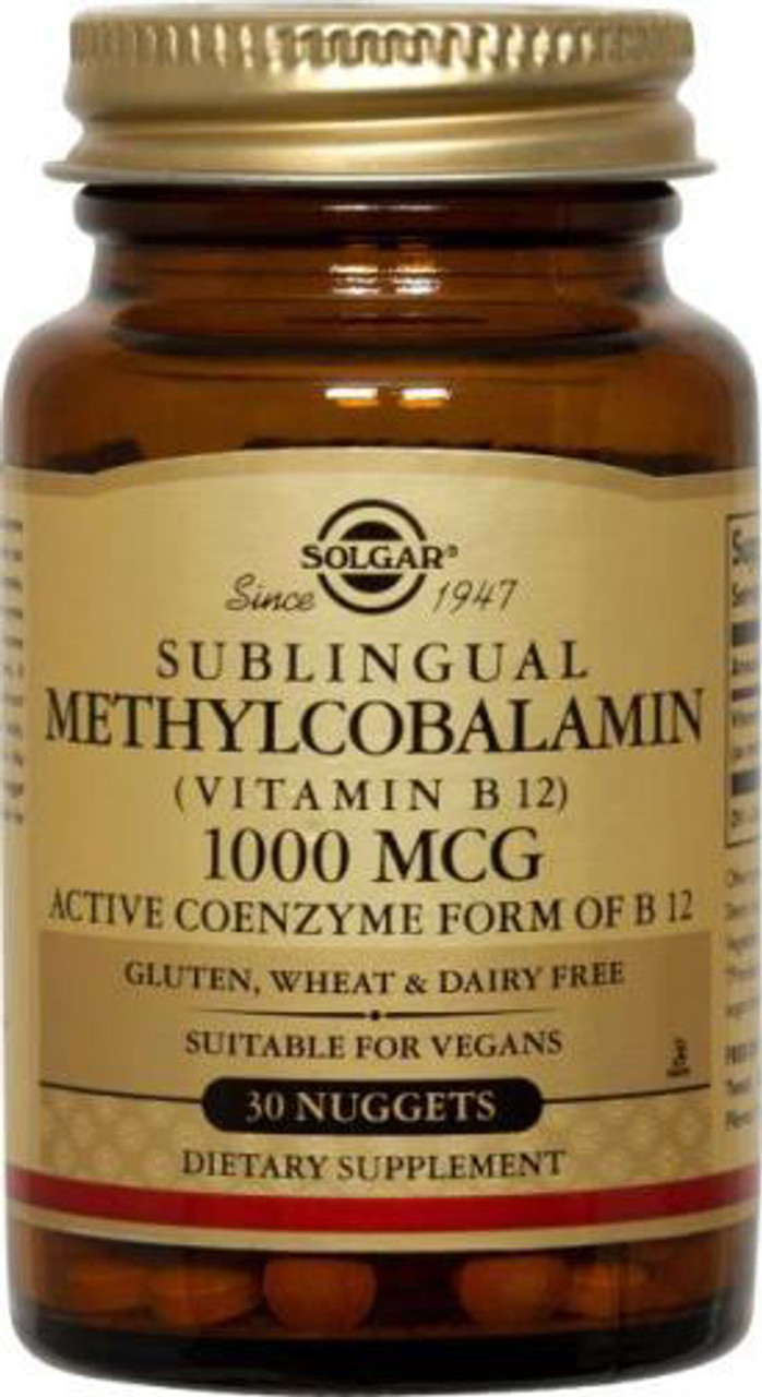 Solgar B12 Methylcobalamin 1000ug Sublingual Nuggets 50