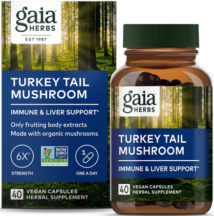 Gaia Herbs Turkey Tail Mushroom Capsules 40
