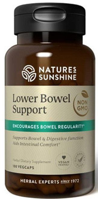 Combination of Specific Herbs, Cascara Sagrada Bark, Buckthorn Bark, Licorice Root, Capsicum Fruit, Ginger Rhizome, Oregon Grape Root and Rhizome, Turkey Rhubarb Root, and Red Clover Flowers to Support Lower Bowel Function