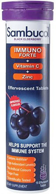 Effervescent Tablets Providing Black Elderberry, Vitamin C and Zinc