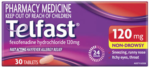 Contains Fexofenadine hydrochloride for hayfever and allergy relief