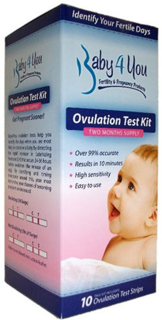 Includes 10 Ovulation Test Strips, Urine Collection Cups and Instructions, for 2 Months Supply