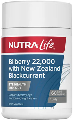 High-Strength Bilberry with New Zealand Blackcurrant Extract designed to support healthy eye function and vision