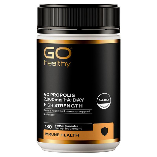 Each softgel capsule contains 2000mg Propolis (ext. equiv. to fresh)