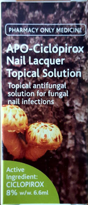 Topical Anti-fungal Nail Laquer Solution with Active Ingredient Ciclopirox for Fungal Nail Infections