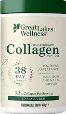 Great Lakes Wellness Grass-Fed Bovine Collagen Peptides contains protein of low molecular weight, providing quick absorption in the digestive tract