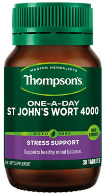 Contains Standardised St. John’s Wort Extract Providing 2.2mg Hypericin per Tablet, Supplied as a One-A-Day Dose