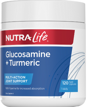 Contains a multi action formula with Glucosamine sulfate-potassium chloride complex, Turmeric (Curcuma longa) rhizome extract and Black pepper (Piper nigrum) fruit ext. providing Piperine - for better absorption