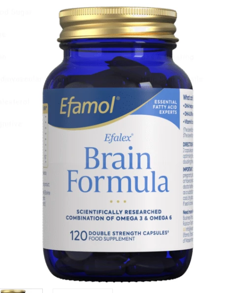 Contains  fish oil rich in DHA and Efamol's Rigel pure evening primrose oil, excellent sources of omega-3 and omega-6 nutrients, particularly DHA, EPA, GLA and AA to support learning, concentration and eye health