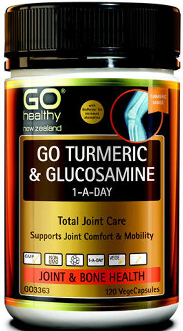 Contains High Strength Turmeric, along with a 1,500mg full dose of scientifically proven Glucosamine Sulfate for joint comfort and mobility