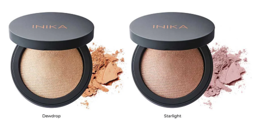 Pure mineral Illuminisor, baked into solid form on a terracotta tile in Tuscany, Italy designed to create a soft complexion using light diffusing properties