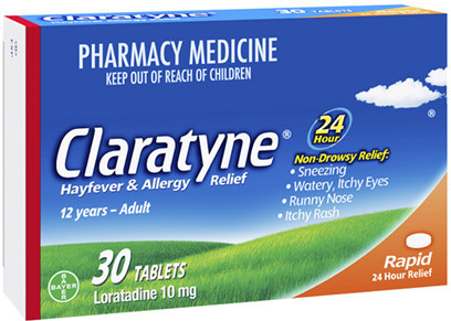 Claratyne Tablets contain 10mg of loratadine, an antihistamine which helps to stop sneezing, nasal discharge and itching as well as itching, burning of the eyes, hives and allergic skin conditions