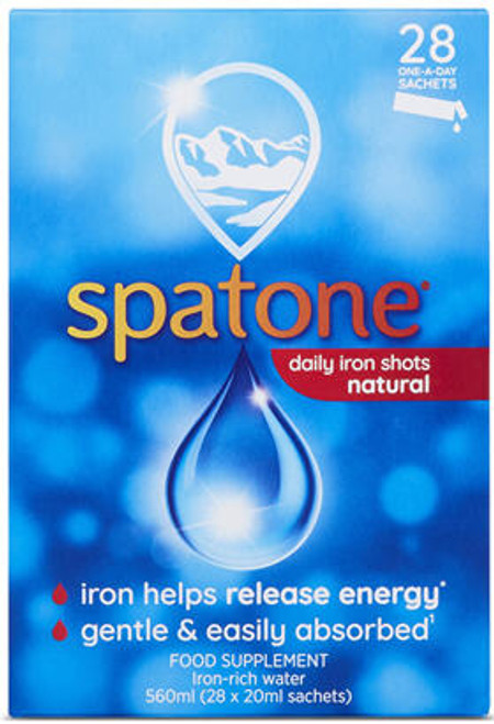 Naturally sourced iron-rich water - providing Iron (Fe2+) 5mg (36% NRV*) per sachet