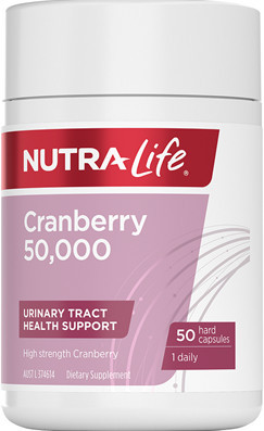 Nutra-Life Cranberry 50,000 helps prevent bacterial-based lower urinary tract discomfort.