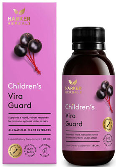 Herbal formulation with Elderberry, Echinacea and Olive Extracts, designed for children to support any sign of attack from an immune threat