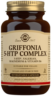 Contains 5-HTP, L-5-Hydroxytryptophan from Standardized Griffonia simplicifolia Seed Extract, with Valerian, Magnesium and Vitamin B6 to help those individuals coping with modern day stresses and strains which may be effecting sleep or mood balance